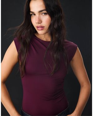 Stradivarius – geraffter body - Lila