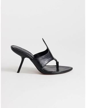 TOPSHOP Nora Angular High Heeled Mule Sandal - Black