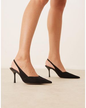 ASOS Sabrina - chaussures à talon aiguille avec bride arrière - Noir