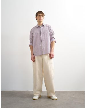 TOPMAN Baggy Fit Trousers With Side Pockets - Natural