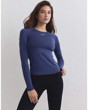 Aim'n Atlantica Zachte Basic Top Met Lange Mouwen - Blauw