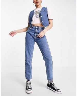Pull&Bear High Waist Mom Jean - Blue