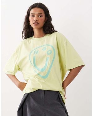 HUGO Oversized Graphic Logo T-shirt - Natural