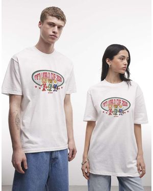 PRNT Fifa World Cup Mascot Group Relaxed Fit T-Shirt - White