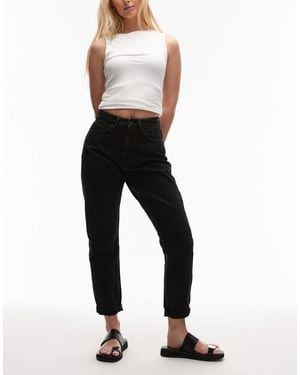 Topshop Hourglass – original – mom-jeans - Schwarz