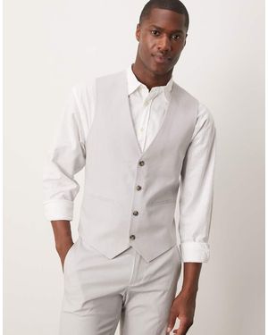 ASOS Gilet Da Abito Skinny - Bianco