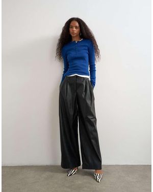 TOPSHOP Pantaloni Plissettati - Blu