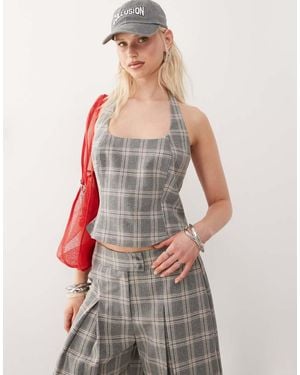 Collusion Tailored Halter Top - Multicolour