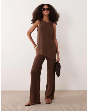 ASOS Knitted Tape A-Line Cami Co-Ord - Brown