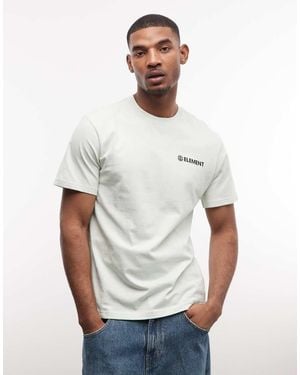 Element T-Shirt Verde Chiaro Con Grafica Piccola - Bianco