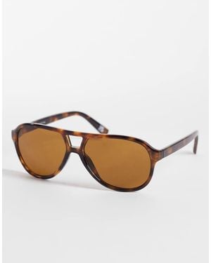 ASOS Aviator Sunglasses - Brown