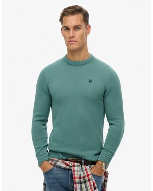 Superdry Preppy - pull en coton - bleu sarcelle - Vert