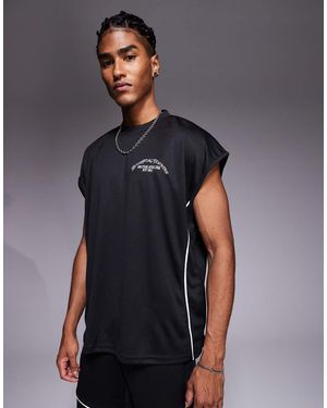 Good For Nothing Sleeveless Mesh T-shirt - Grey