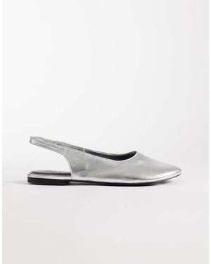 ASOS Lenza Premium Slingback Ballets - White