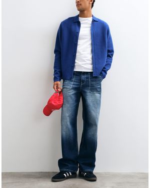 ASOS baggy Jeans With Laid On Pockets - Blue
