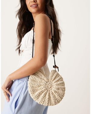 ASOS – ammonit-muschelförmige umhängetasche - Weiß