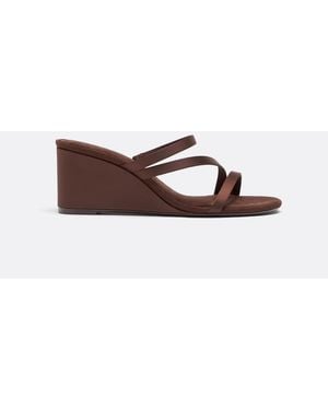 Stradivarius Wedge Platform Heeled Sandals - Brown