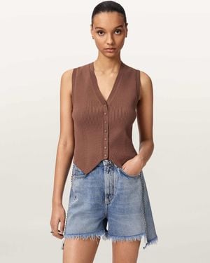 AllSaints – cruz – weste - Blau