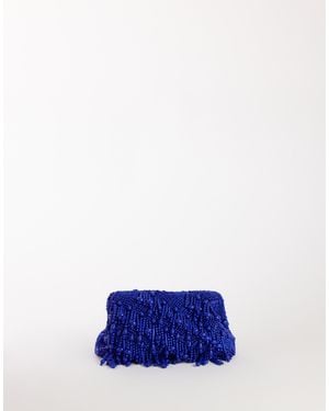 TOPSHOP Garison kleine clutch mit perlen und verzierungen - Weiß