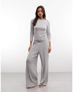 ASOS Pointelle Pyjama Set - Grey