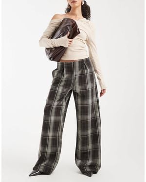 ASOS No Waistband Straight Leg Trouser - White