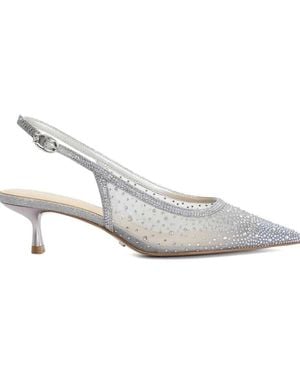 Dune Cirelle Slingbacks - White