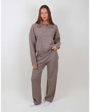 SIMMI Knitted Wide Leg Trousers - Brown