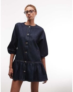 Collusion Shirt Dress - Blue