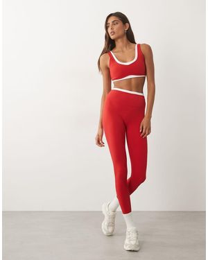 Abercrombie & Fitch Ypb Studioflex leggings Co-ord - Red