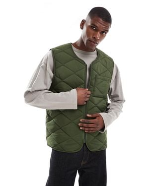 New Look Quilted Gilet - Green