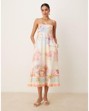 Forever New Cami Slip Midaxi Dress With Pockets - Natural
