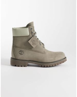 Timberland Premium 6 Inch Lace Up Waterproof Boots - Gray