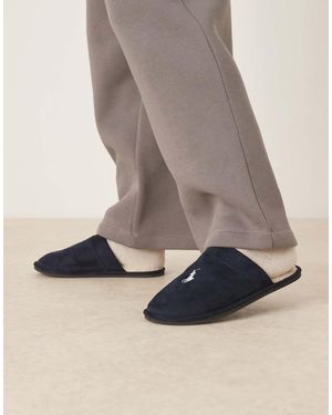 Polo Ralph Lauren Klarence Slipper With Icon Logo - Blue