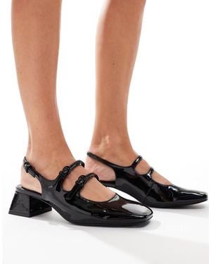 Stradivarius Heeled Mary Jane Shoe - Black