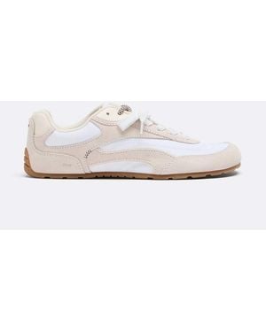 Stradivarius S009 Leather Detail Barefoot Trainers - White