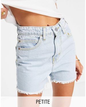 Don't Think Twice Dtt petite – longline-jeansshorts - Blau