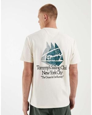 Tommy Hilfiger Sailboat Back Print Relaxed Fit T-Shirt - White
