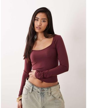 Cotton On Hold Me Long Sleeve Top - Red