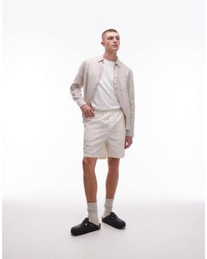 ARKET – schlupf-shorts aus baumwolle mit punktestruktur - Weiß