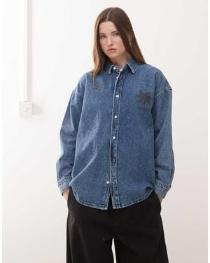 Quiksilver Rahmat Long Sleeve Denim Overshirt - Blue