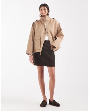 Vero Moda Hoch geschnittener strukturierter minirock - Natur