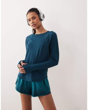 Sweaty Betty Breathe Easy Mesh Long Sleeve Top - Blue