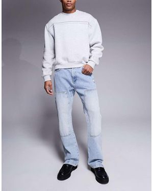 The Couture Club Carpenter Rivet Detail Jeans - Blue