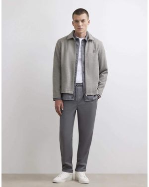 River Island Slim Fit Turn Up Hem Joggers - Grey