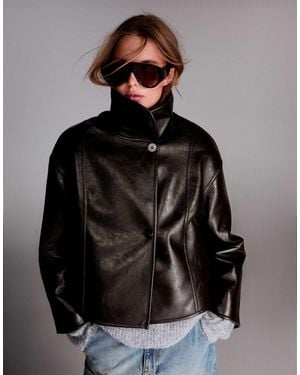 Bershka Wendejacke - Schwarz