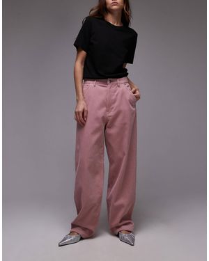 ARKET Amber Cord Barrel Leg Pants - Pink