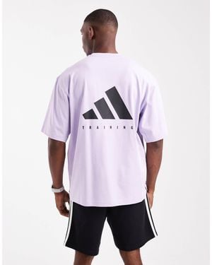 adidas Originals Adidas training - power - t-shirt oversize - prune poudré - Violet