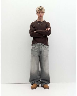 Pull&Bear – weit geschnittene jeans - Grau