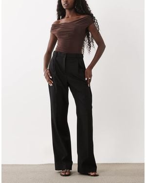 Mango Tailored Straight Trouser - Black