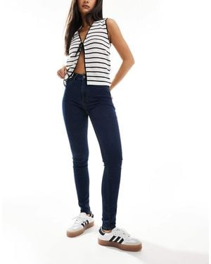 Noisy May Callie High Waist Skinny Jeans - Blue